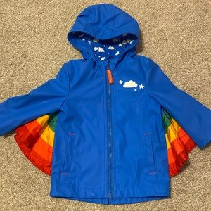 Cat & Jack rainbow raincoat size 12 months